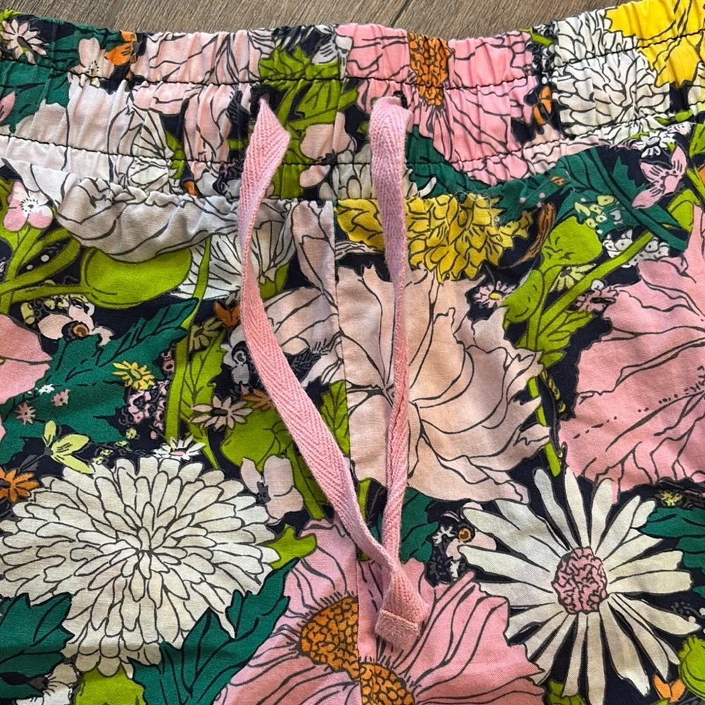 Vera Bradley 100% Cotton Short Womens XS Floral Drawstring Elastic Waist Lounge‎